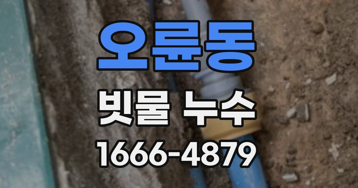 오륜동 빗물 누수