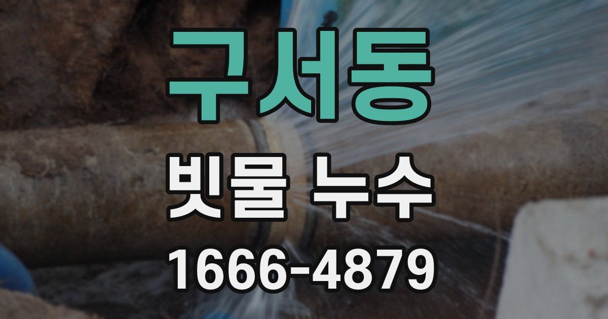 구서동 빗물 누수