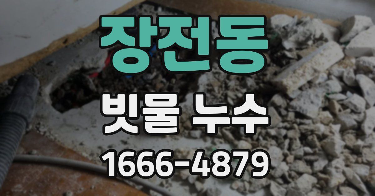 장전동 빗물 누수