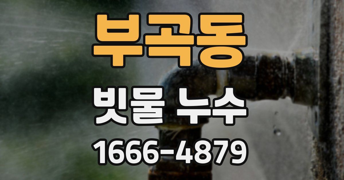 부곡동 빗물 누수