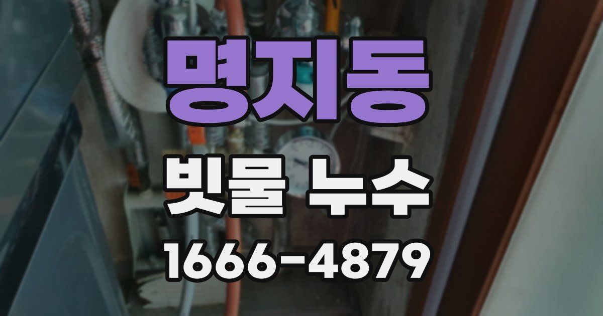 명지동 빗물 누수