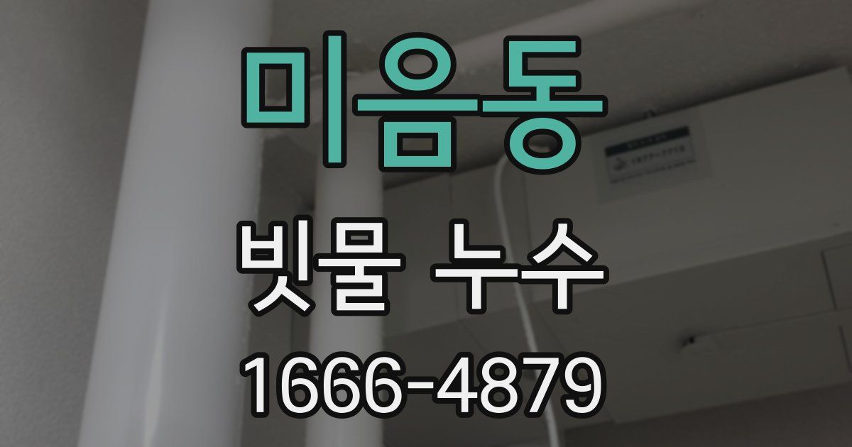 미음동 빗물 누수