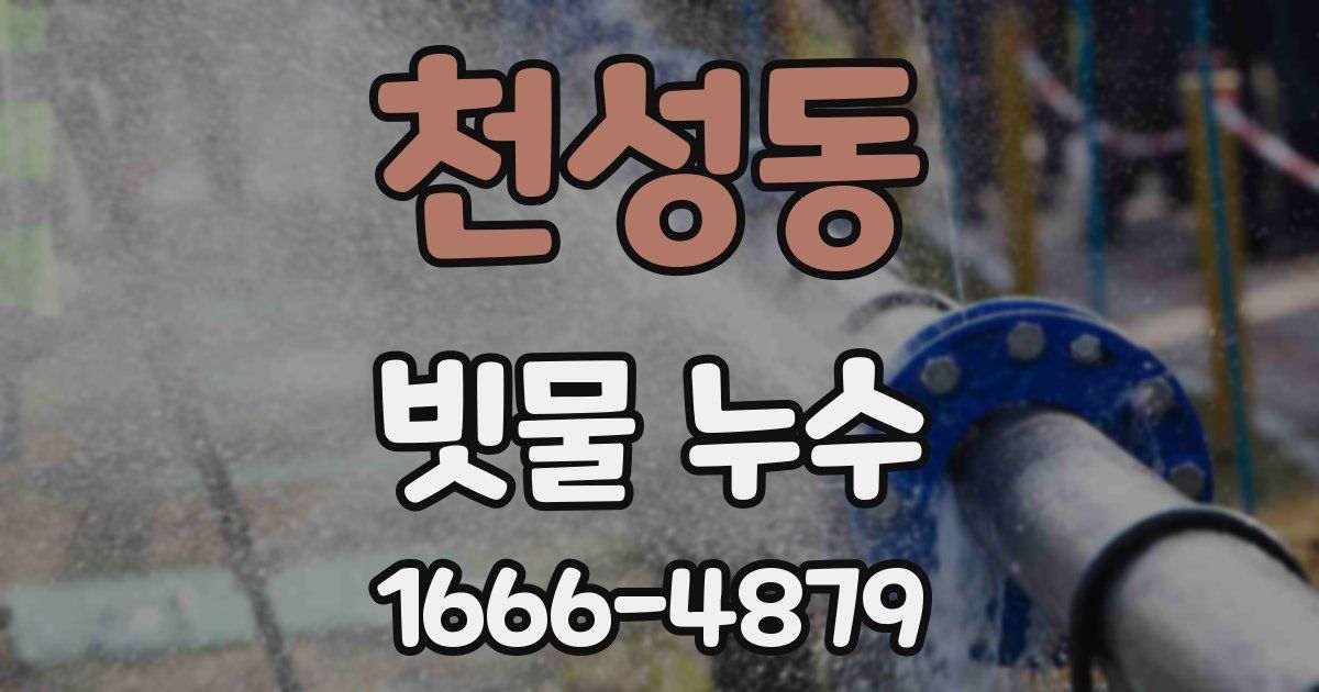 천성동 빗물 누수