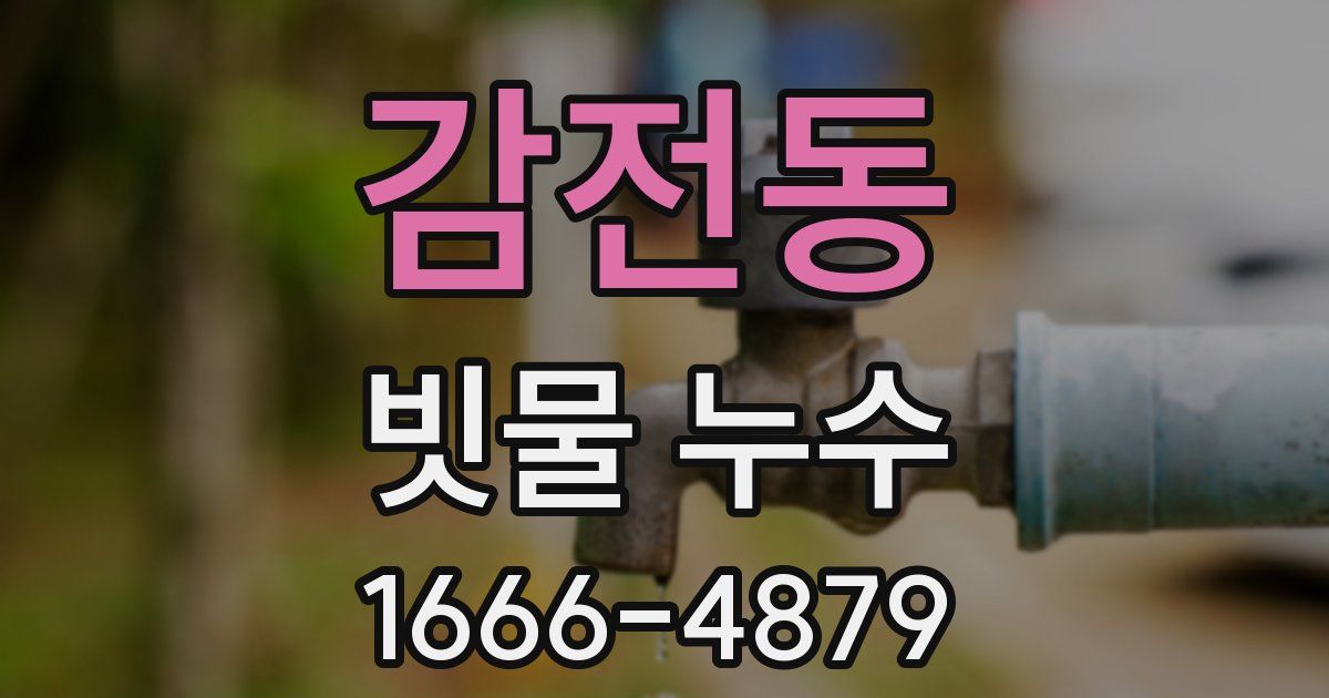 감전동 빗물 누수