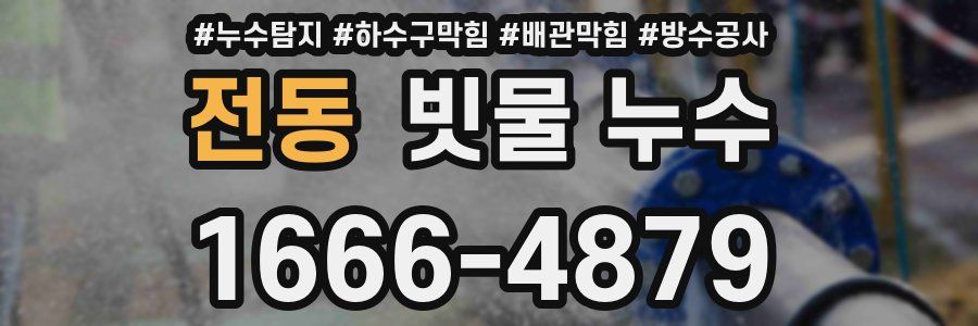 전동 빗물 누수