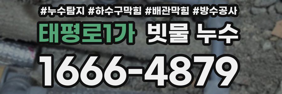 태평로1가 빗물 누수