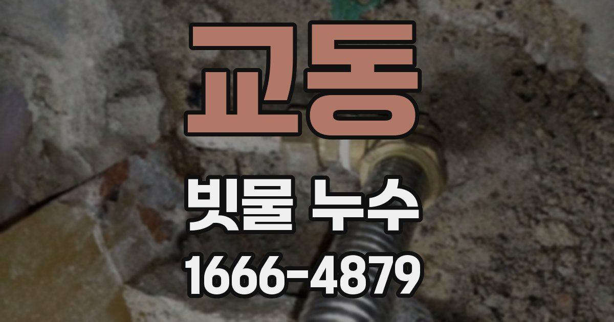 교동 빗물 누수