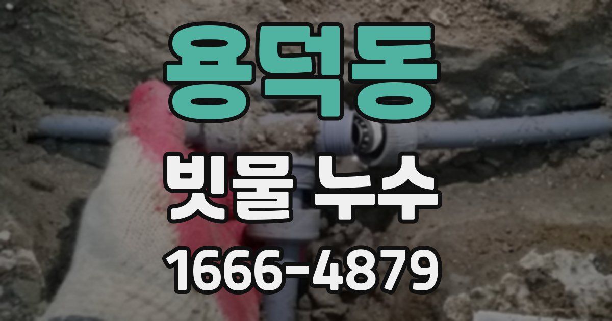 용덕동 빗물 누수