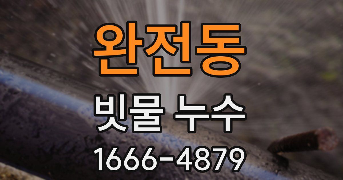 완전동 빗물 누수