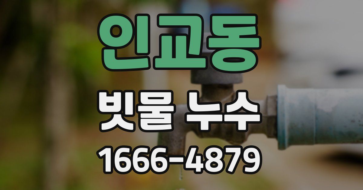 인교동 빗물 누수