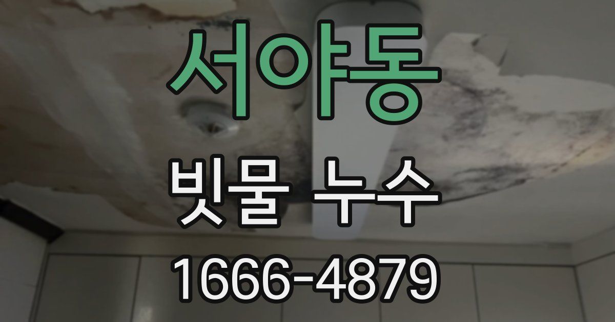 서야동 빗물 누수
