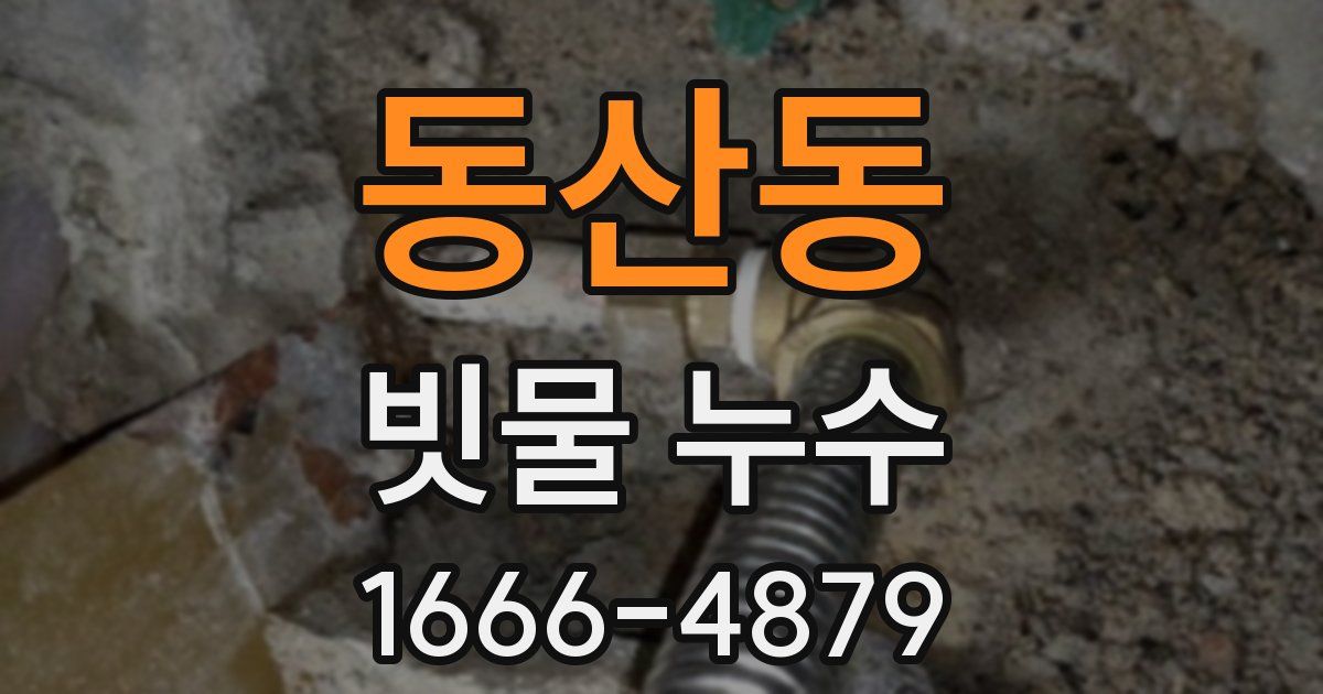 동산동 빗물 누수