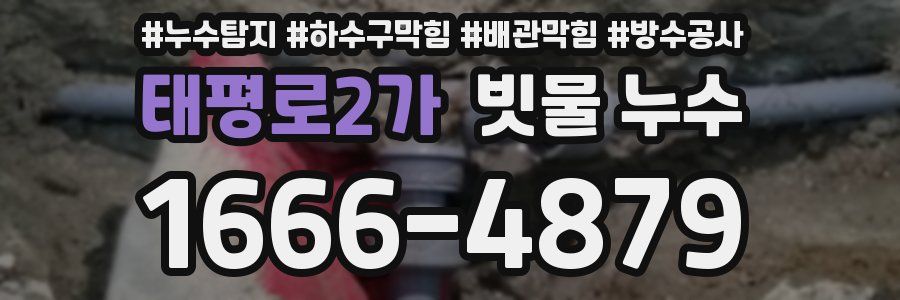 태평로2가 빗물 누수