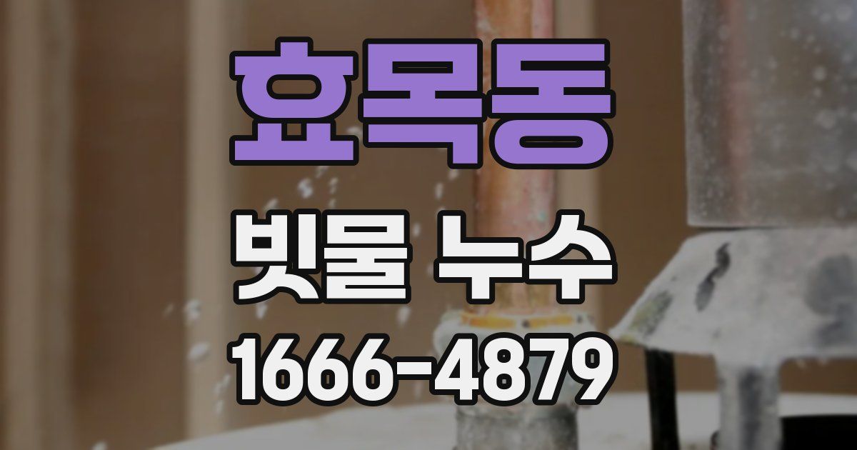 효목동 빗물 누수