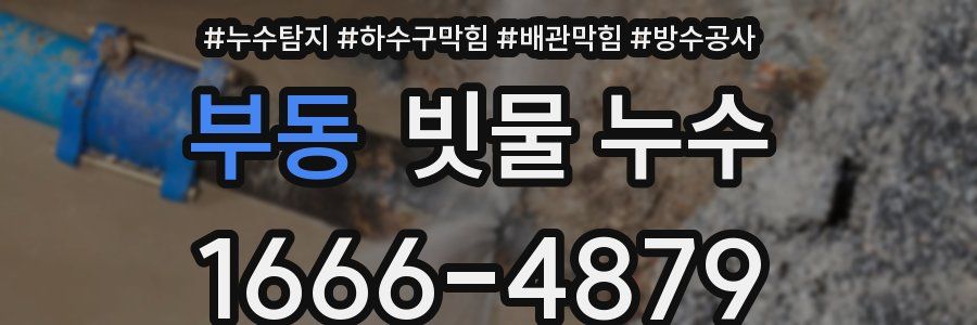 부동 빗물 누수