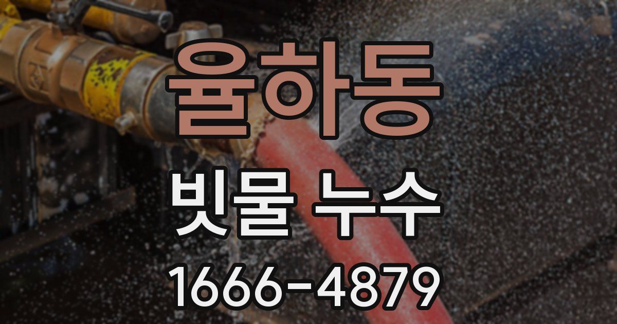 율하동 빗물 누수