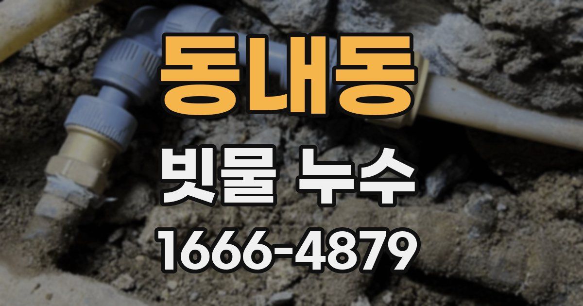 동내동 빗물 누수