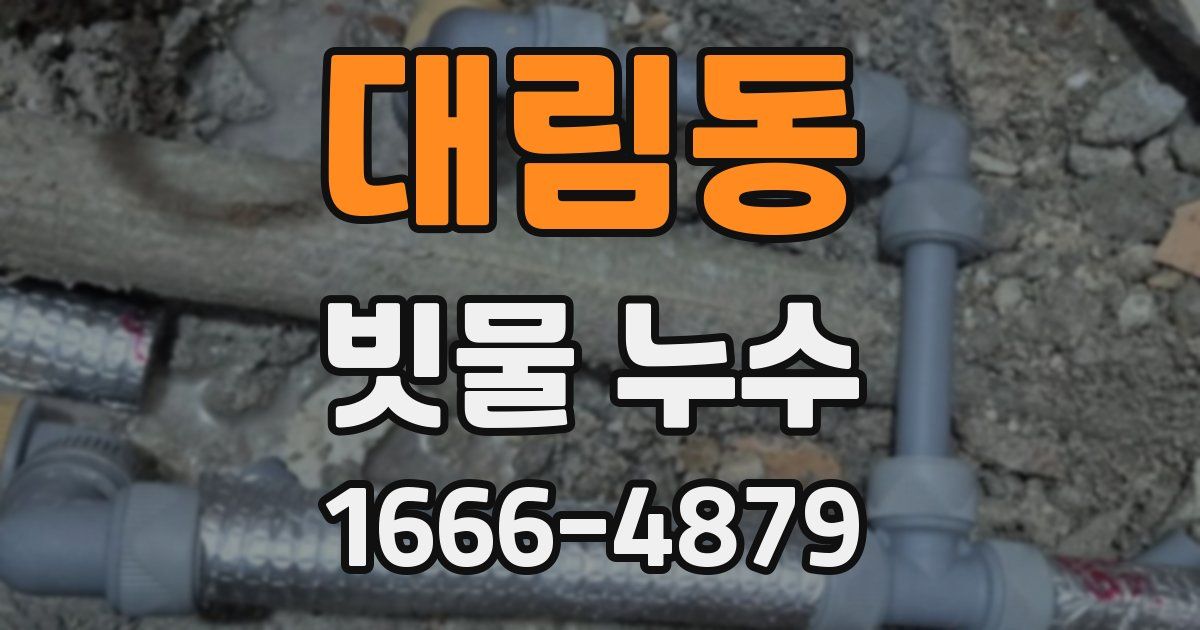 대림동 빗물 누수