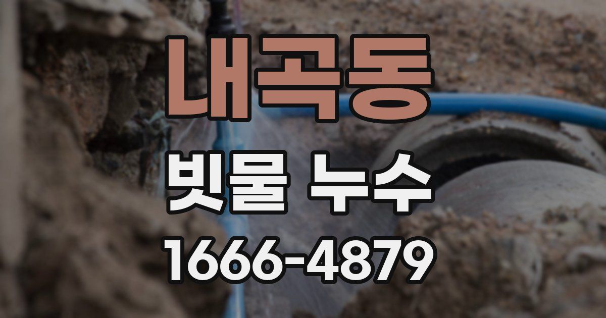 내곡동 빗물 누수