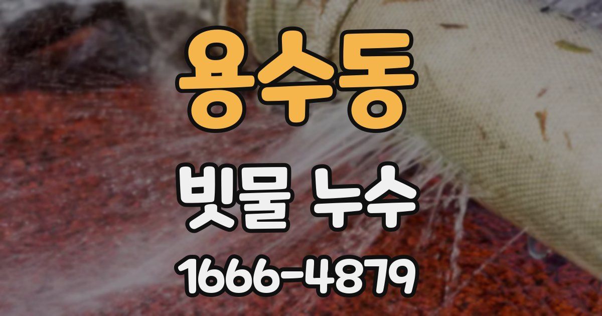 용수동 빗물 누수