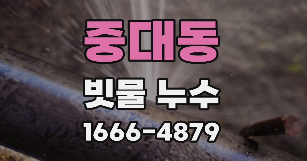 중대동 빗물 누수
