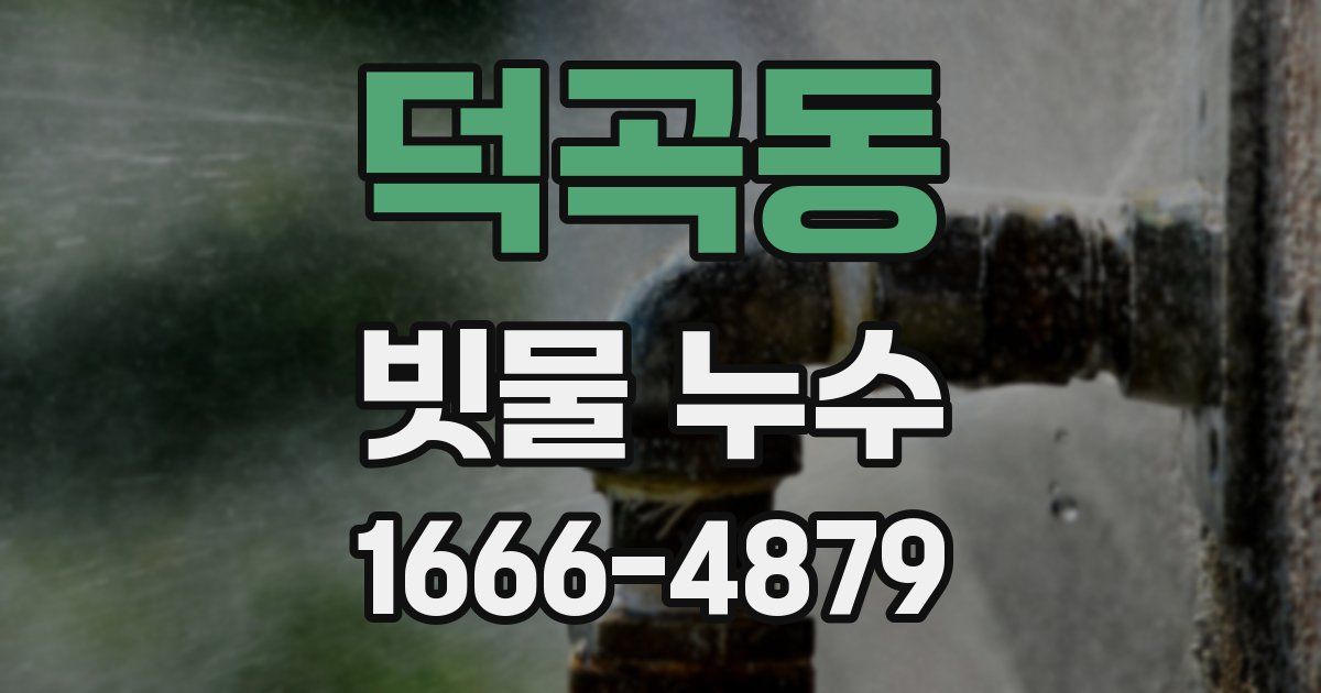 덕곡동 빗물 누수