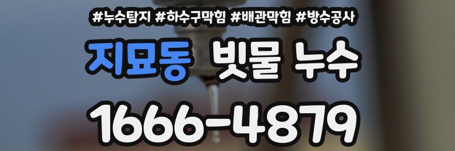 지묘동 빗물 누수