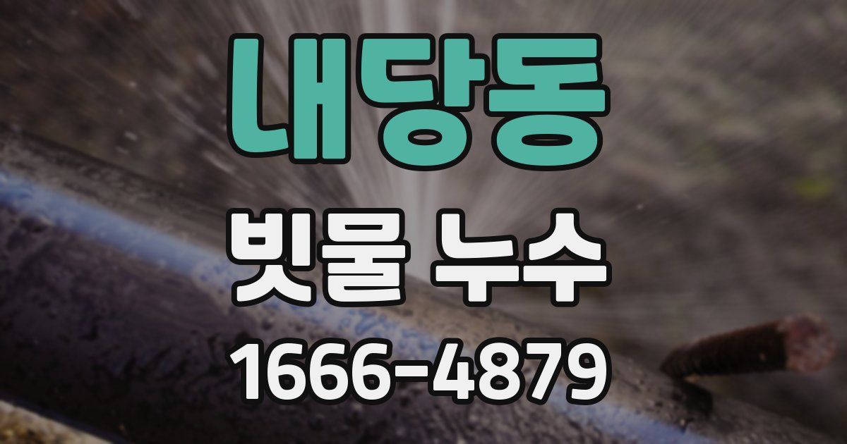 내당동 빗물 누수