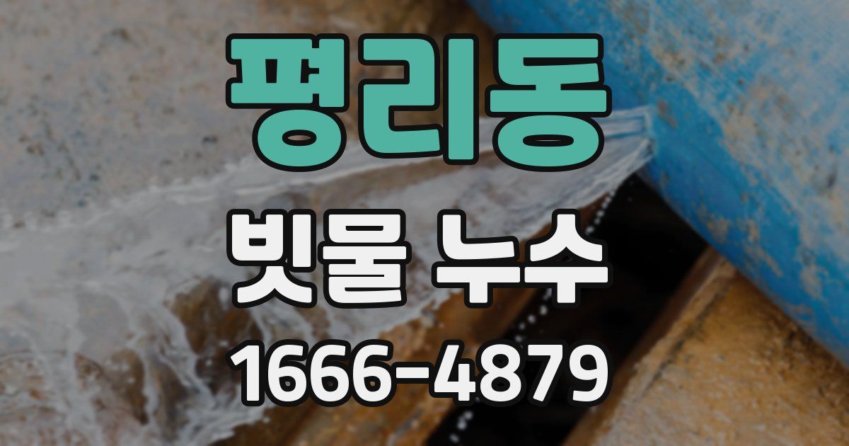 평리동 빗물 누수