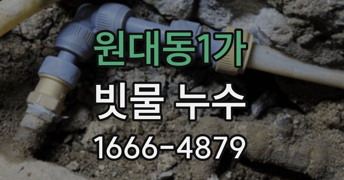 원대동1가 빗물 누수