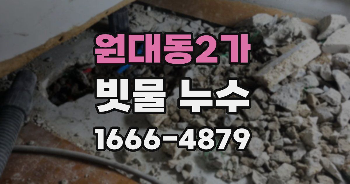 원대동2가 빗물 누수
