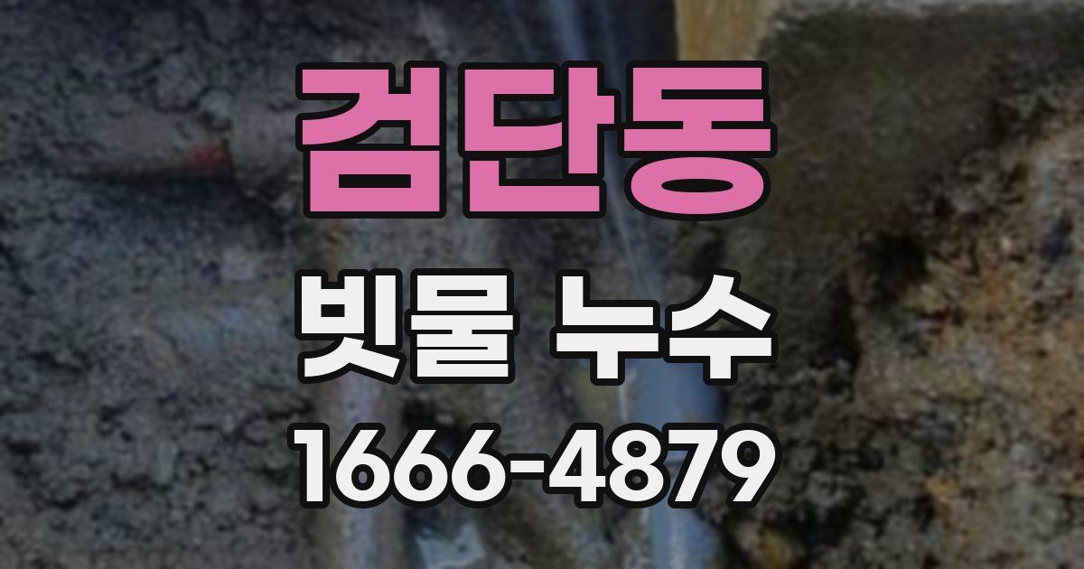 검단동 빗물 누수