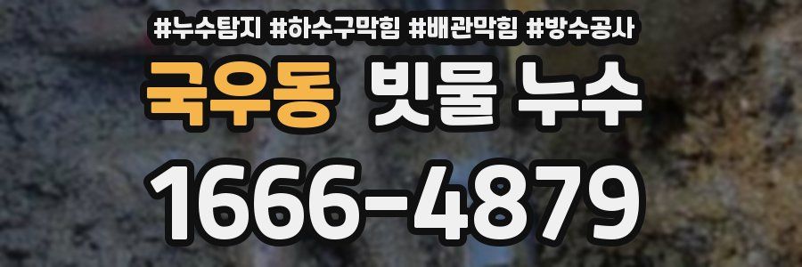 국우동 빗물 누수