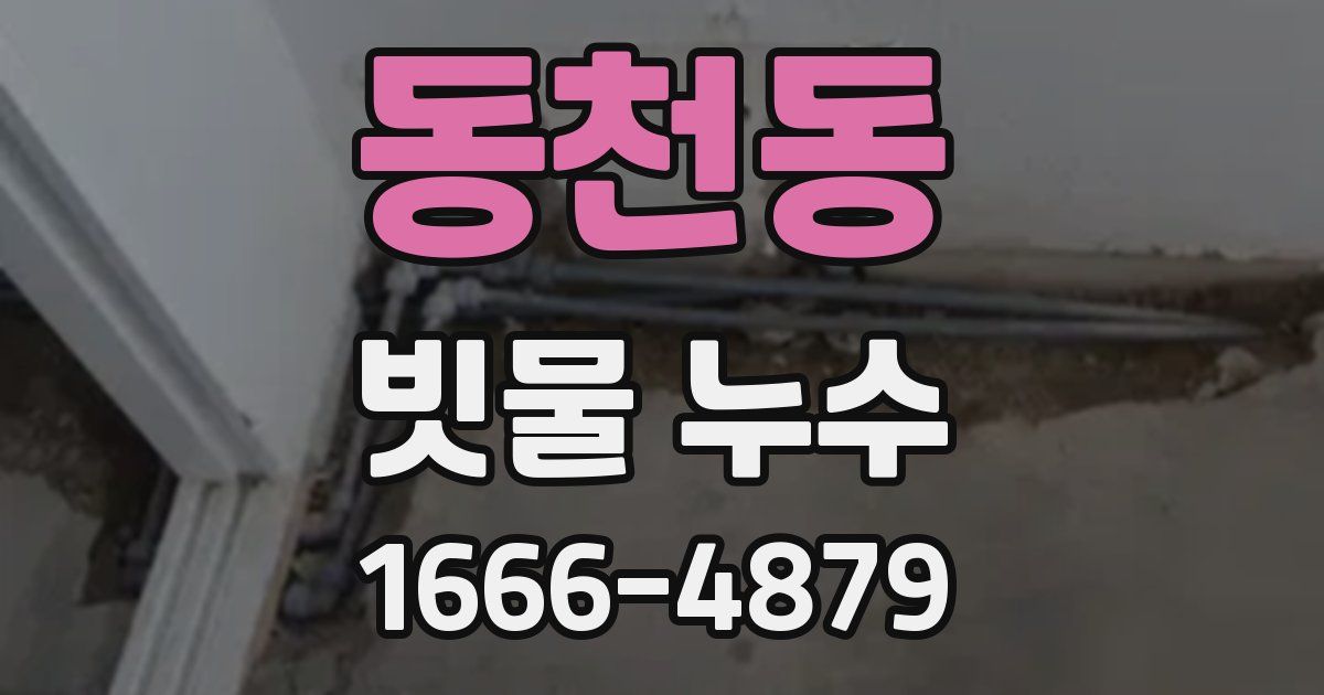 동천동 빗물 누수