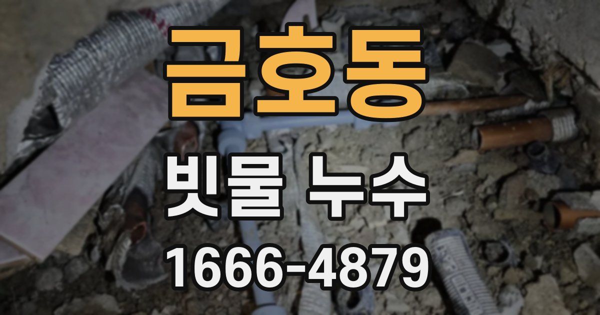 금호동 빗물 누수