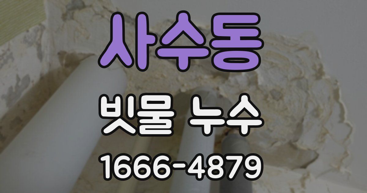 사수동 빗물 누수