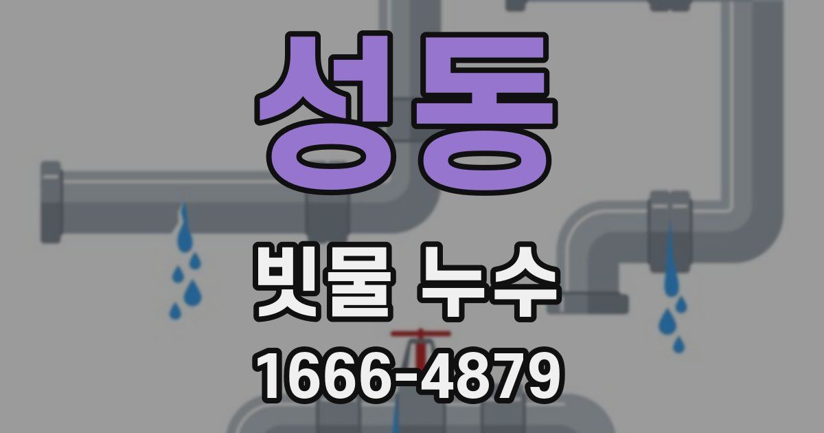 성동 빗물 누수