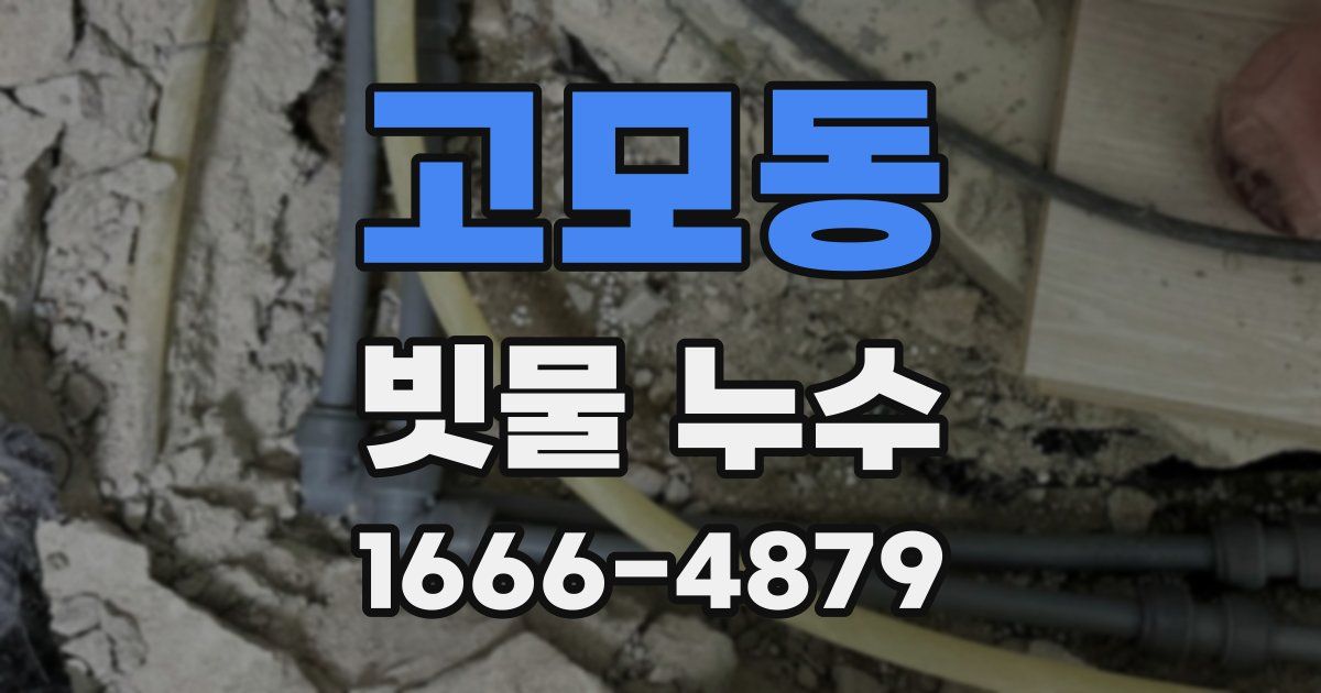 고모동 빗물 누수
