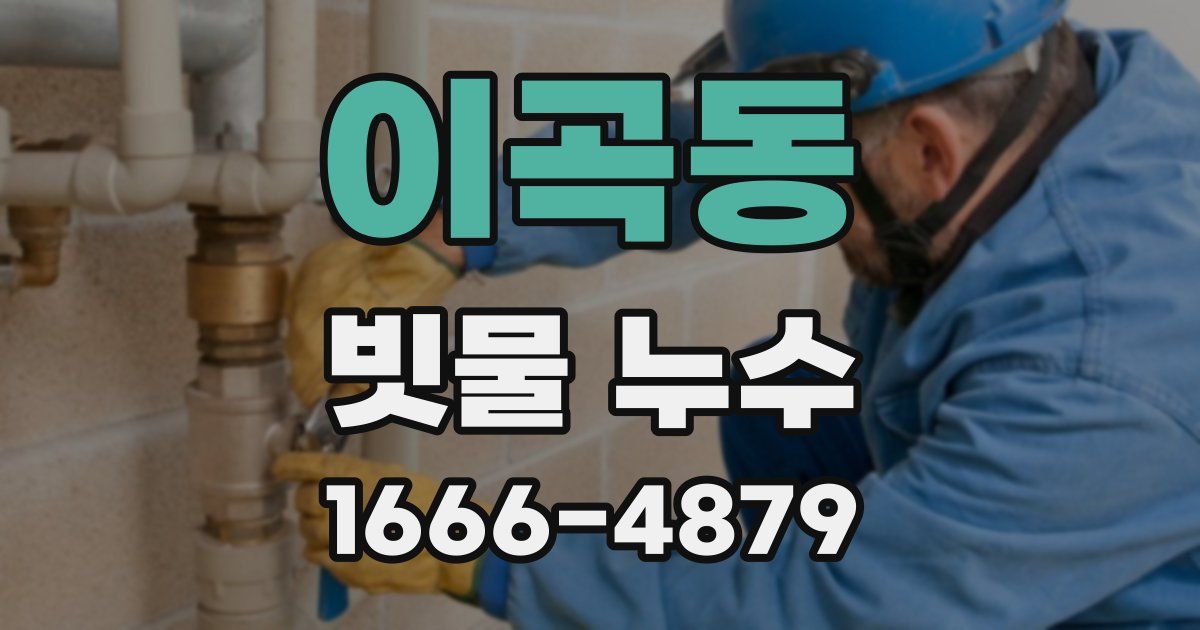 이곡동 빗물 누수