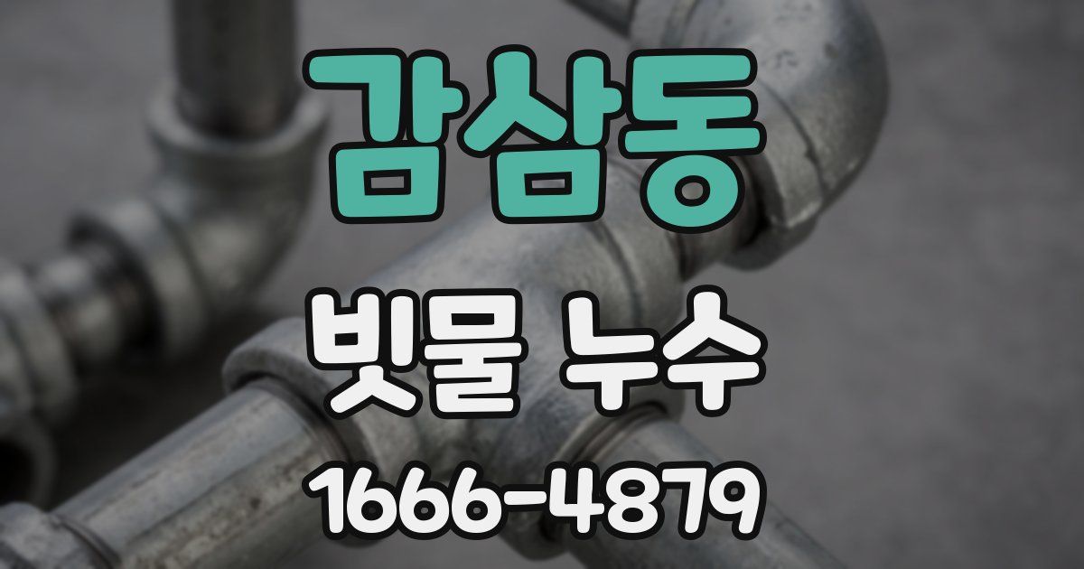 감삼동 빗물 누수