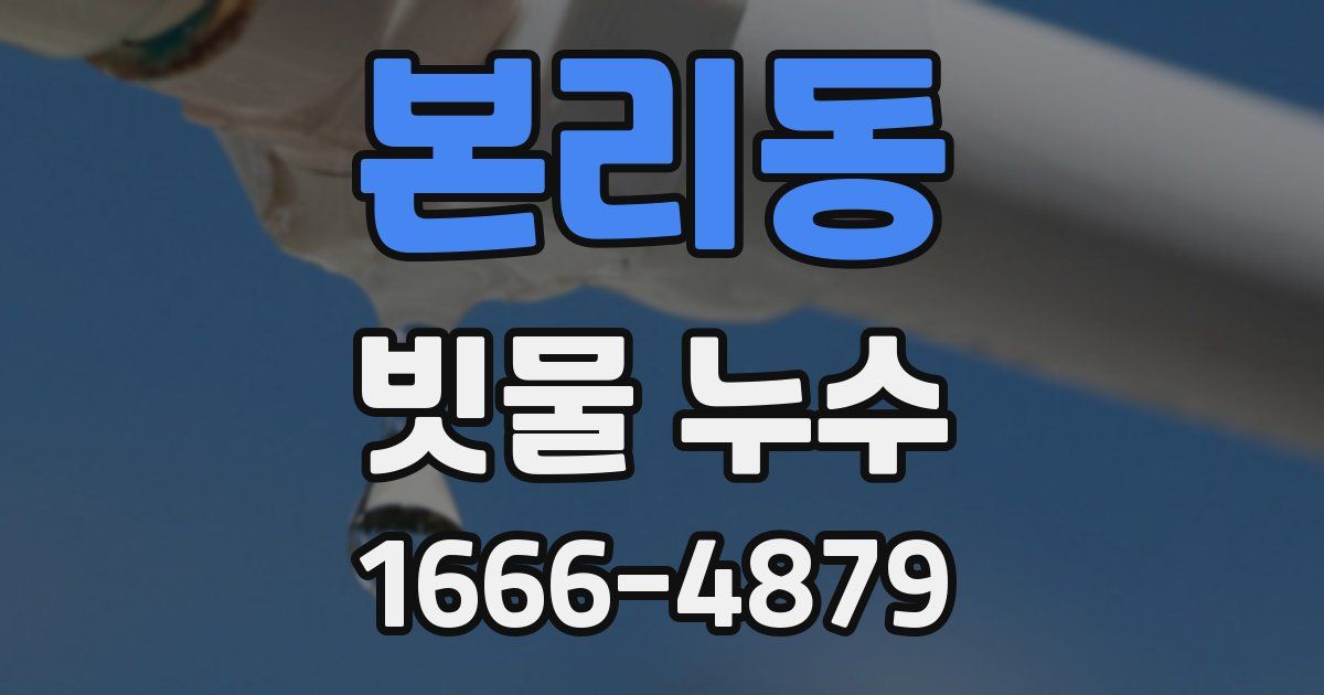 본리동 빗물 누수