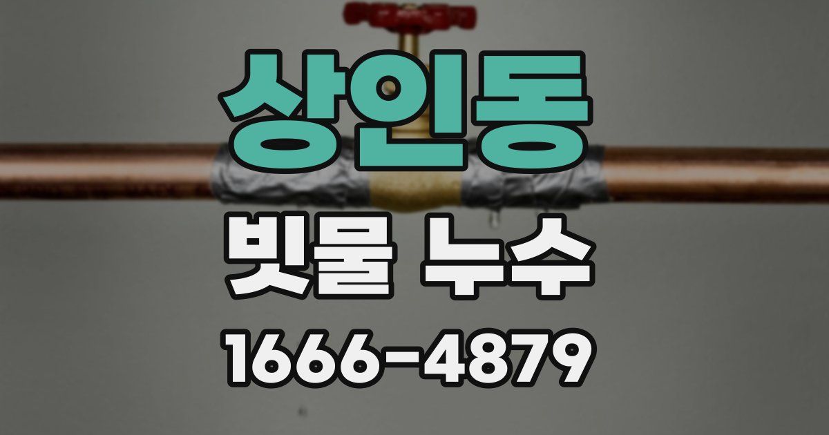 상인동 빗물 누수