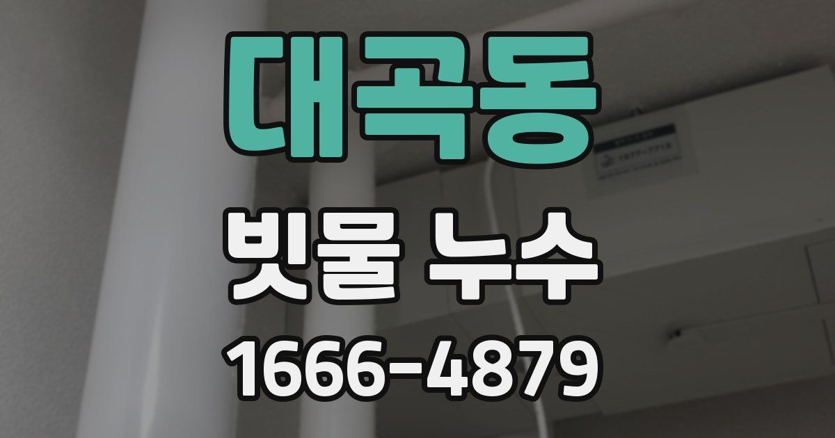 대곡동 빗물 누수