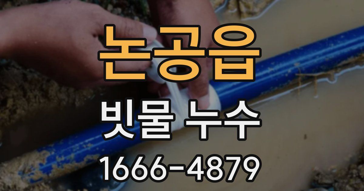 논공읍 빗물 누수
