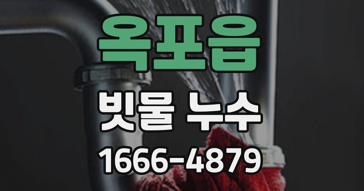옥포읍 빗물 누수