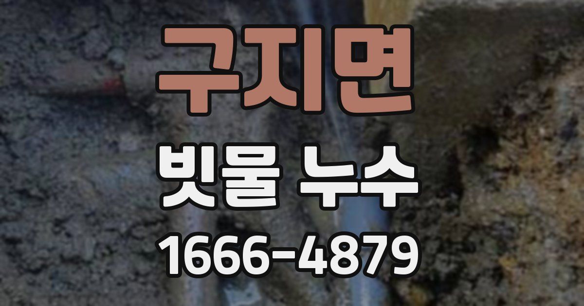 구지면 빗물 누수