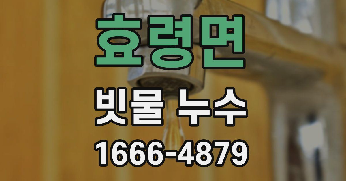 효령면 빗물 누수