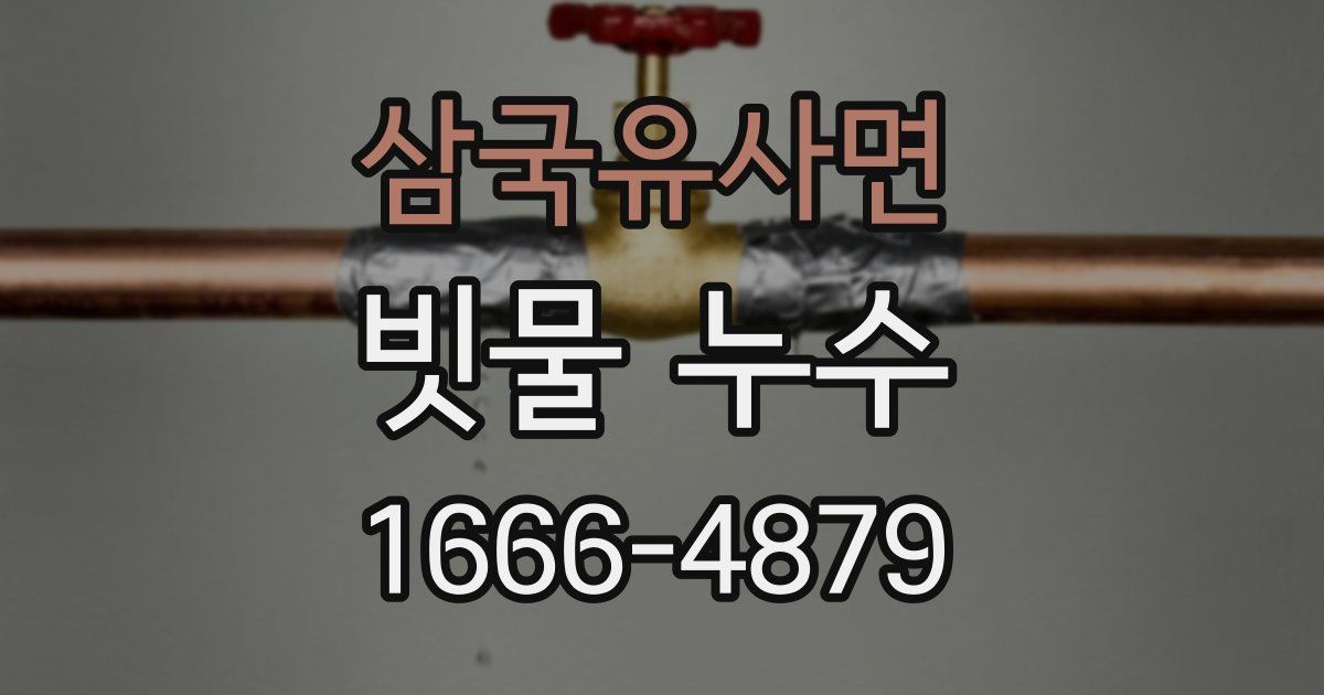 삼국유사면 빗물 누수