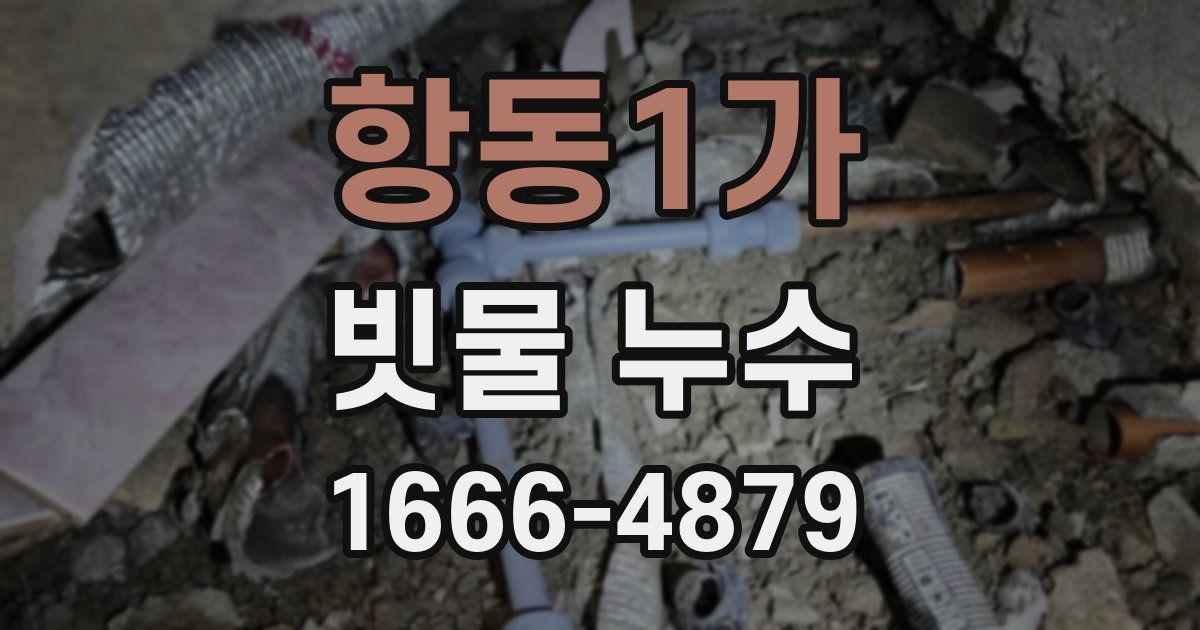 항동1가 빗물 누수