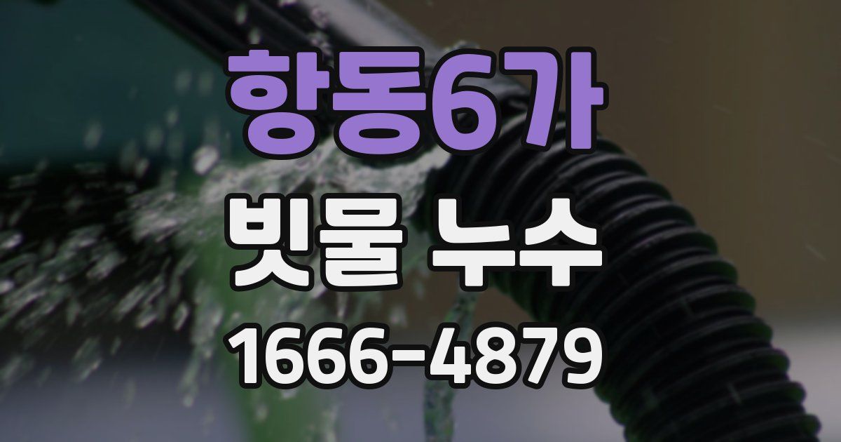 항동6가 빗물 누수